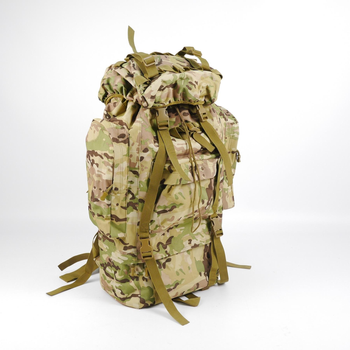 Универсальный рюкзак тактический 80 литров, военный водоотталкивающий рюкзак из плотной тактической ткани Мультикам