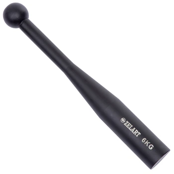 Бита стальная для функциональных тренировок (1шт) Zelart 6кг STEEL CLUBBELL (сталь, р-р 48х5,7см) (TA-0923-6)