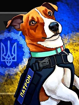 Набір алмазної мозаїки Пес Патрон 40х30 см на підрамнику