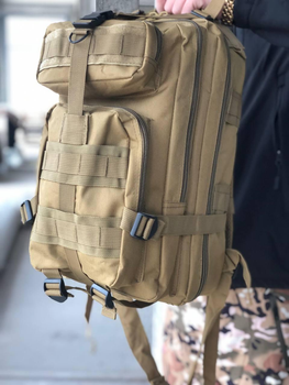 Тактичний рюкзак 25 л. 3p attack tactica койот / маленький армійський військовий рюкзак