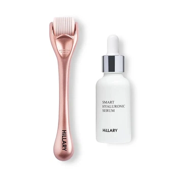 Набор Гиалуроновая сыворотка Hillary Smart Hyaluronic 30 мл + Мезороллер для лица Hillary HI-11-468