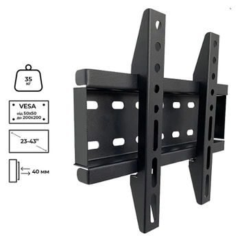 Кріплення ТВ Charmount TV02F Black 23"- 43"