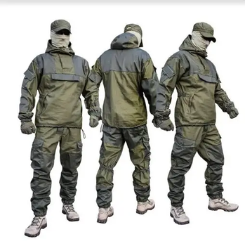Тактический костюм, военная форма ВСУ Горка куртка-анорак штаны водонепроницаемый олива р. L-XL 5-6 рост