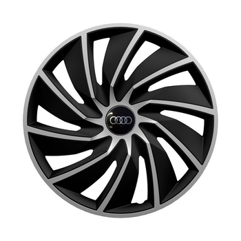 Автомобильные колпаки ARGO Turbo Silver&Black R13 4 шт. (с логотипом Audi)