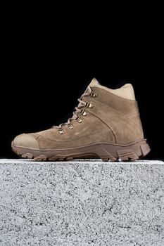 Тактичні черевики чоловічі Light Tactic 40 розмір 26,5см шкіра і Кордура 1000D демісезонні з посиленими носоком і устілками Койот