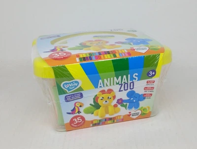 Набор для лепки с тестом Zoo animals box ТМ Lovin 41221