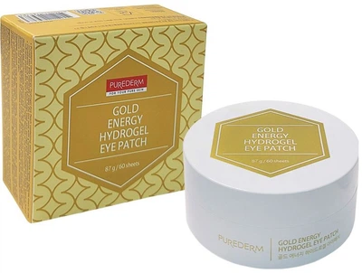 Гидрогелевые патчи под глаза с нано-золотом Purederm Gold Energy Hydrogel Eye Patch 60 шт (8809411184383)