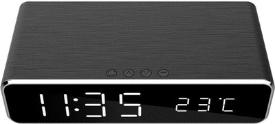 Цифровий годинник Gembird DAC-WPC-01 alarm clock Black (OAVGEMBUD0001)