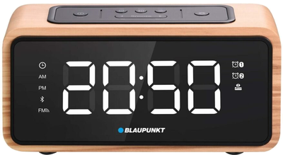 Радіоприймач Blaupunkt Bluetooth Radio Alarm Clock light wood (CR65BT)