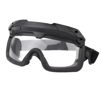 Очки под шлем FAST прозрачная линза, Black (для Airsoft, Страйкбол)