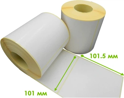 Термоетикетка KBM 101х101,5мм Біла 500 шт