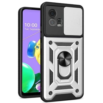 Чехол с защитой камеры Deexe Armor Shield для Motorola Moto G72 - Silver