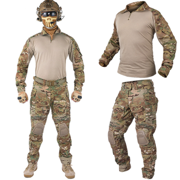 Тактичний демісизонний військовий костюм IDOGEAR G3 Multicam Куртка M65, Убакс та Штани із захистом колін L Мультикам IDD0026800 -1