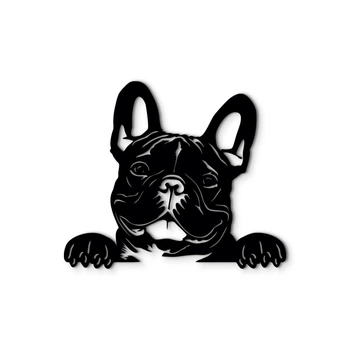 Декоративне панно з дерева Woodyard Французький бульдог 40x48 см Чорний (5205csBlack16)