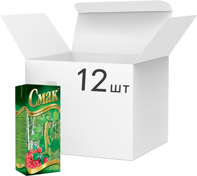 Упаковка соку Смак Березово-журавлинний 1 л х 12 шт (4820259370015)