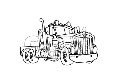 Трафарет для розмальовки кольоровим піском Colorit Машини Тягач А5 Товар для дитячої творчості