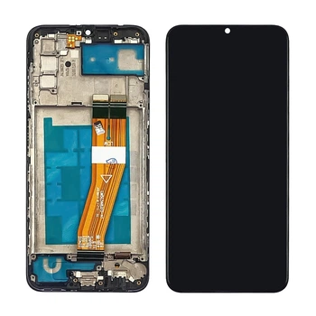 Дисплей для Samsung A025 Galaxy A02S с чёрным тачскрином и корпусной рамкой