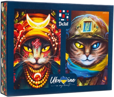 Набір пазлів Vladi Toys De.tail 2 в 1 Український кіт-солдат + Українська мольфарка (DT500-10)