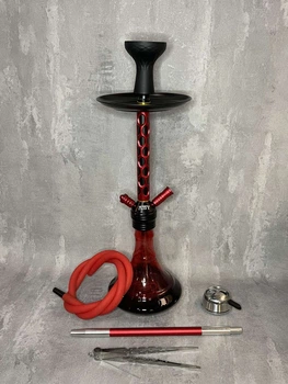 Кальян Deluxe 3D Medium 63 см red полный комплект