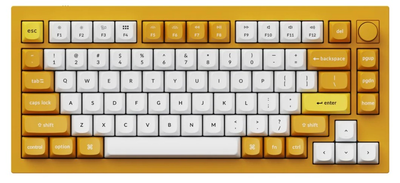 Клавіатура дротова Keychron Q1 QMK Custom V2 Knob Special Edition \ Gateron G Pro Hot-swappable Red \ Orange Yellow \ 82 Keys 75% TKL ANSI US