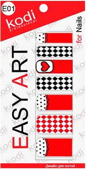 Наклейки для дизайна ногтей Kodi Professional Easy Art E03 (1 шт.) (636658-972553-2)