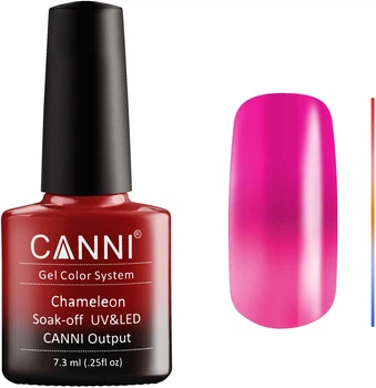 Термо гель-лак Canni Chameleon Soak-off UV&LED Output 347 - Червоно-малиновий (7.3 мл) (639996-953006-2)