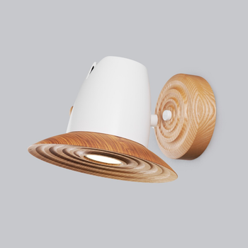 Светильник настенный Gaff Orbit Natural wood Белый