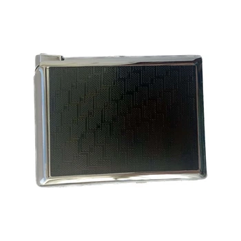 Портсигар на 20 сигарет с зажигалкой №3308 Black Silver (10839)