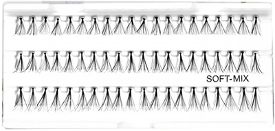 Накладные пучковые ресницы MUBA Factory Individual Flare Long Black Soft Mix Mubalashes 60шт (60 шт.) (722002-647104-2)