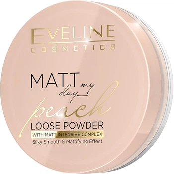 Рассыпчатая пудра Eveline Cosmetics Matt My Day Peach Loose Powder With Matt Intensive Complex 6g (6 г) (864288-792200-2)