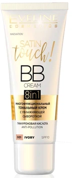 Многофункциональный тональный крем с увлажняющим сывороткой 8в1 Eveline Cosmetics Satin Touch BB Cream SPF 10 001 - Ivory (30 мл) (837648-928017-2)