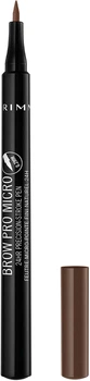 Фломастер для брів 24-годинної дії Rimmel Brow Pro Micro 24 hr Precision-Stroke Pen 003 - Soft Brown (1 мл) (907439-971436-2)