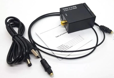 Конвертер цифровой оптический ЦАП аудио звук в аналог декодер оптика (553578297) Черный