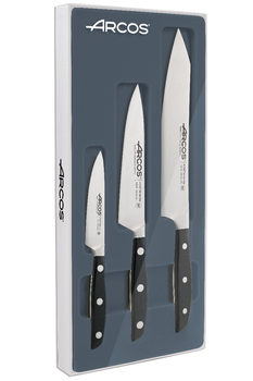 Набор из 3-х кухонных ножей Arcos Brooklyn + ножницы на подставке 194000  Arcos купить с доставкой