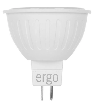 Лампа ERGO Basic MR16 GU5.3 7W 220V Тепл.Біл. 3000K Мат. н/Дим.