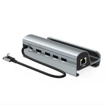 Док-станция 6 в 1 VKTECH HC86 для Steam Deck / Oled LAN / HDMI / USB / Grey