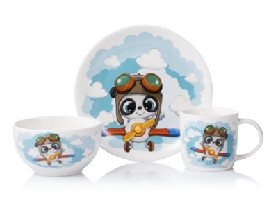 Набор для детей Ardesto Panda pilot 3 предмета фарфор (AR3451PS)