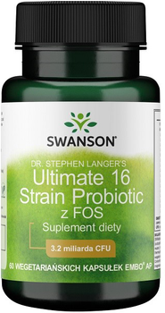 Пробіотик Swanson Dr. Stephen Langer's Ultimate 16 Strain Probiotic with FOS 60 капсул (SWA051)