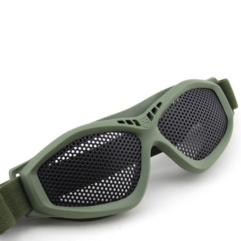 Защитные очки-сетка V3 Olive большие перфорации (для Airsoft, Страйкбол)