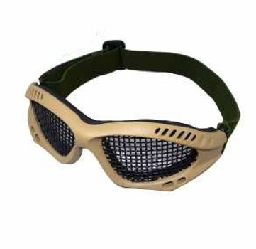Захисні окуляри-сітка V2 плетенка Tan (для Airsoft, Страйкбол)
