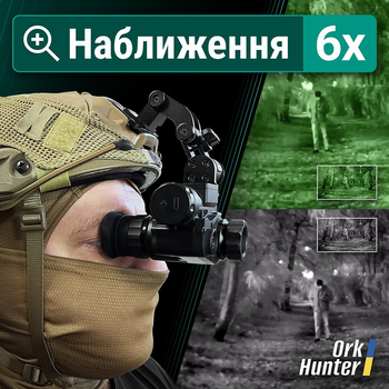 Прилад нічного бачення з кріпленням на шолом OrkHunter NVG10