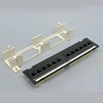 Патч-панель настінна 12xRJ-45 UTP, кат. 6, dual type
