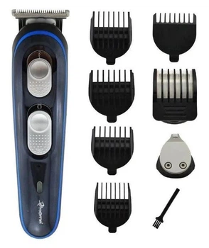 Машинки для стрижки волос и бороды 3в1 бритва триммер Gemei GM-587 Pro Черный + Щеточка для чистки