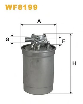 Фільтр паливний AUDI A4, A6 2.5TDI V6 10/97->; VOLKSWAGEN PASSAT 2.5TDI V6 11/98->'' WF8199 WIX Filters (WF8199)