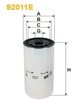 Фильтр масляный Daf 85 CF, 95 XF Wix Filters (92011E) WIX Filters (92011E)