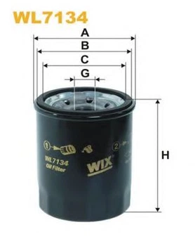 Фильтр масляный Daihatsu, Ford, Honda, Hyundai, Kia, Mazda, Mitsubishi, Nissan, Opel, Peu Wix Filters (WL7134) WIX Filters (WL7134)