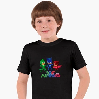Детская футболка Герои в масках (PJ Masks) (25186-1613) 122-128 см Хлопок Черный