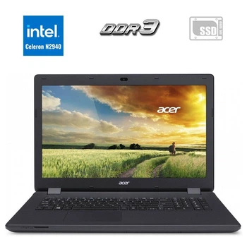Ноутбук Acer Aspire ES1-731-C24M / 17.3" TN / Intel Celeron N2940 (4 ядра по 1.83-2.25 GHz) / 4GB DDR3 / 120GB SSD / HD Graphics / WebCam б/у