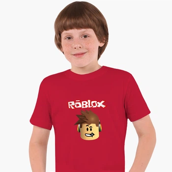 Детская футболка для мальчиков Роблокс (Roblox) (25186-1713-1) 88-104 см Хлопок Красный