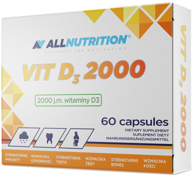 Allnutrition Witamina D3 2000 60 kapsułek Odporność (ALL567)